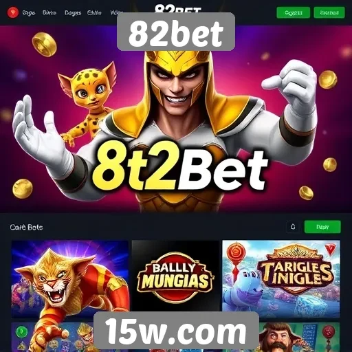 Variedade de jogos disponíveis na plataforma 82bet